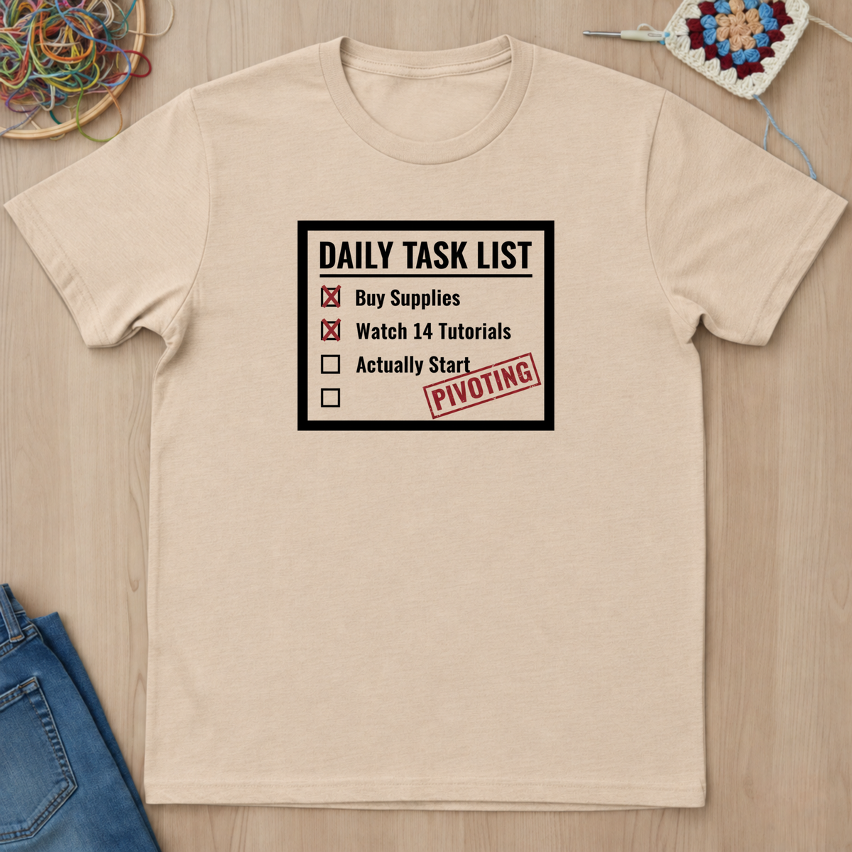Checklist Daily Task List Pivoting T-Shirt