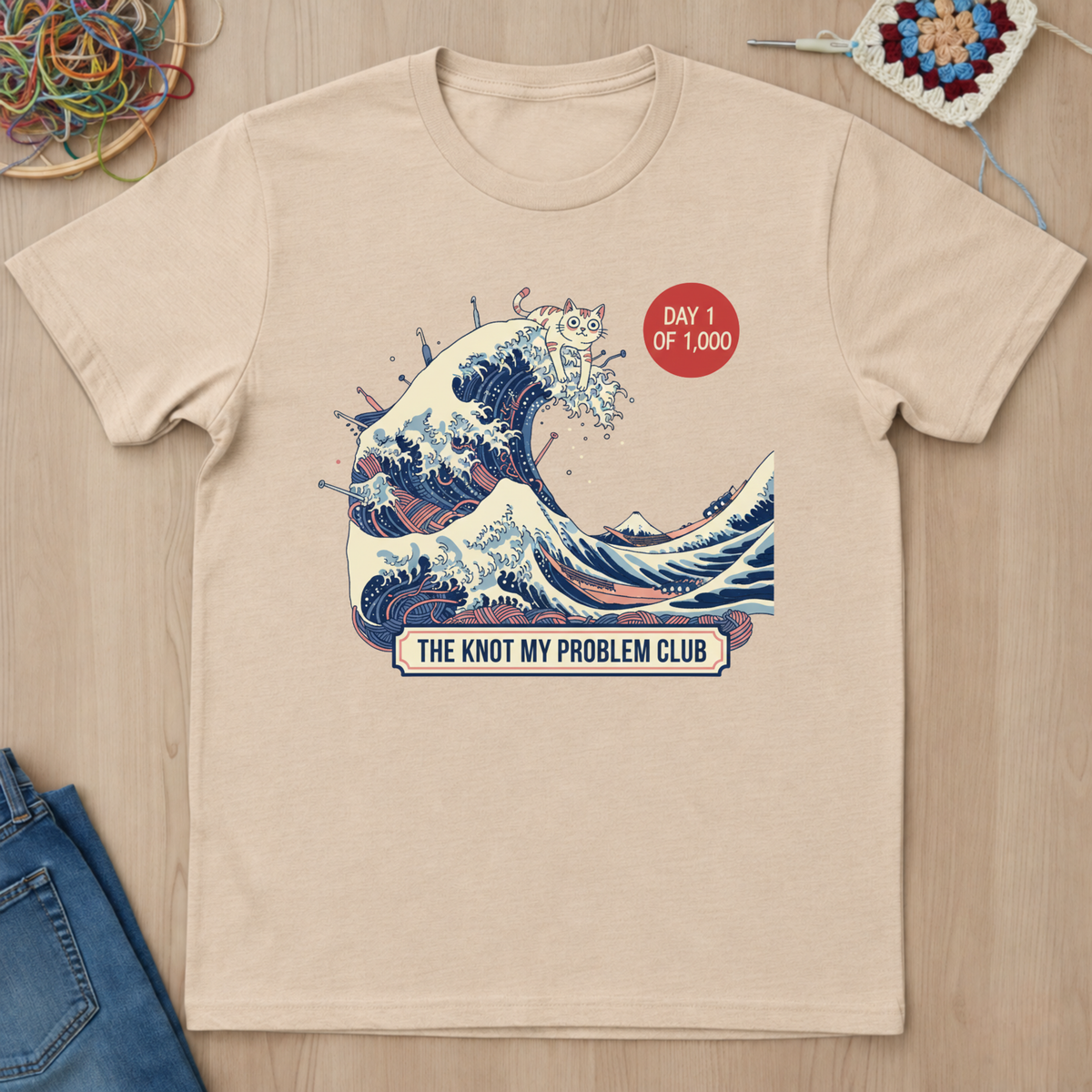 Cat Wave The Knot My Problem Club T-Shirt