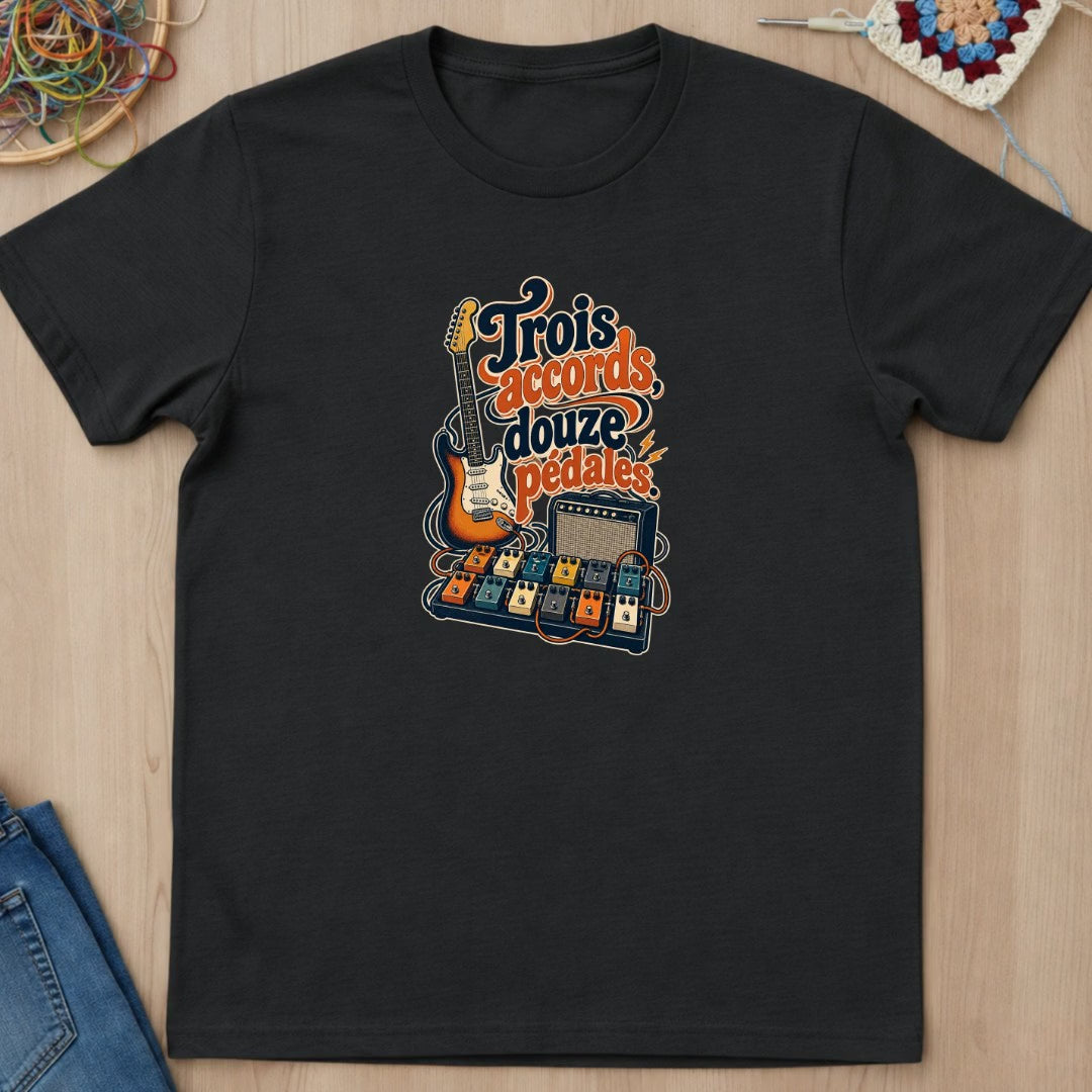 Trois accords, douze pédales. Guitariste vintage T-Shirt — video