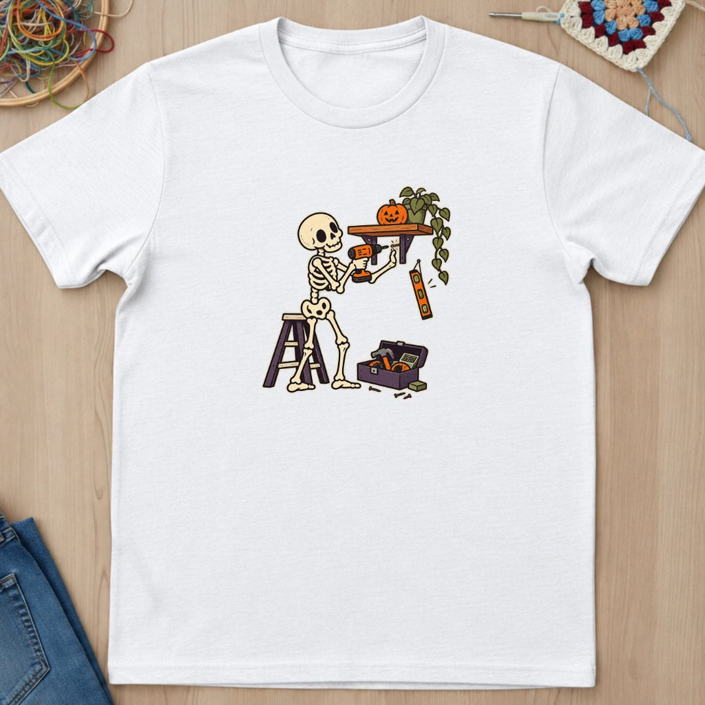 Squelette bricoleur et étagère de travers T-Shirt — video