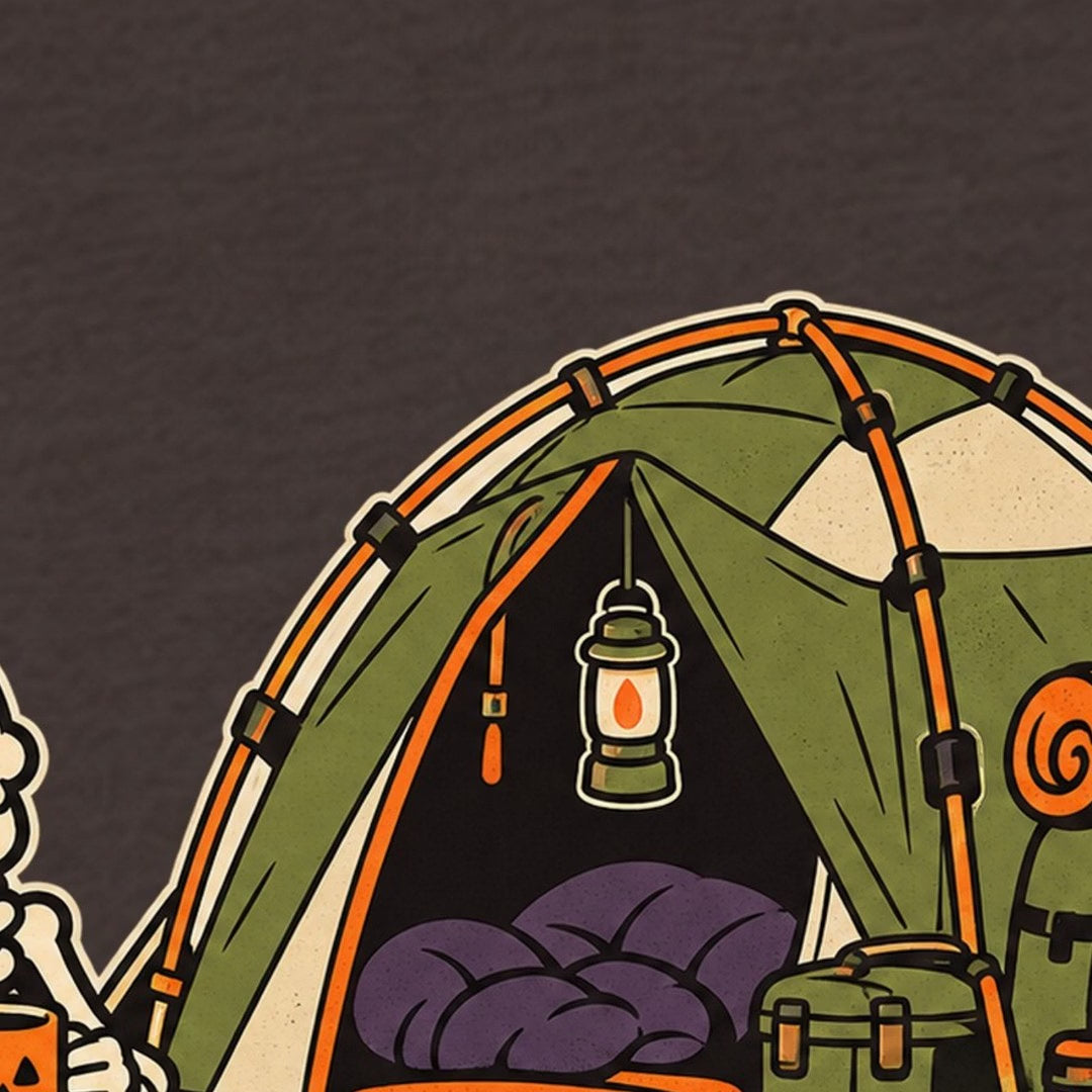 Camping squelette Halloween T-Shirt — video