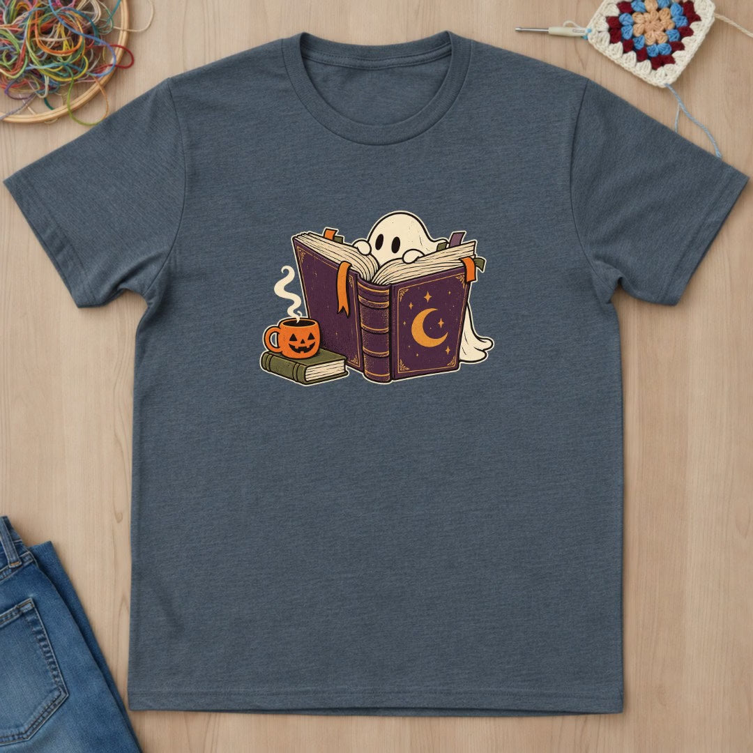 Fantôme lecteur et café d’Halloween T-Shirt — video