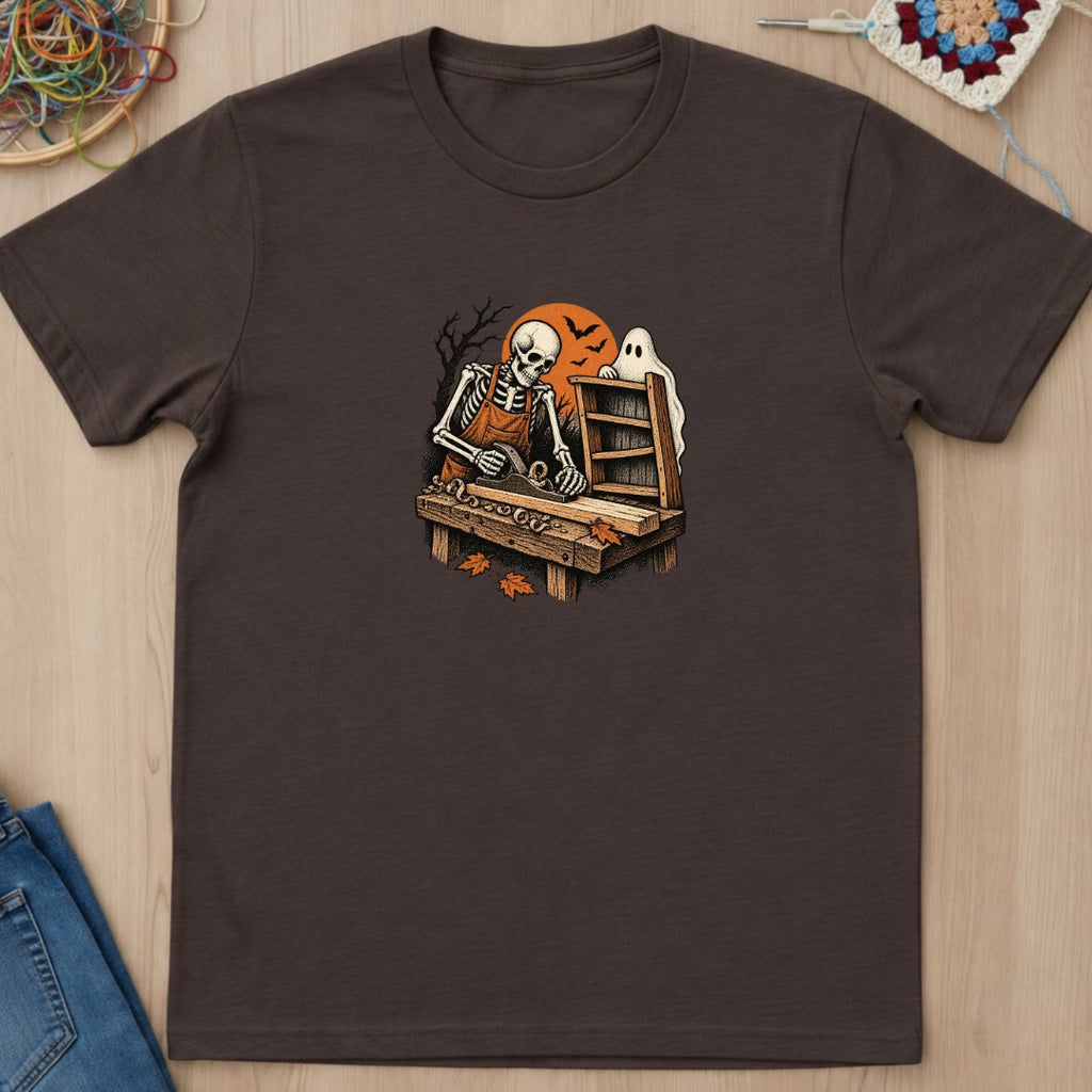 Skeleton Carpenter Vintage Spooky T-Shirt — video