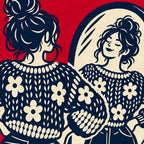 Femme et pull fait main miroir T-Shirt — video