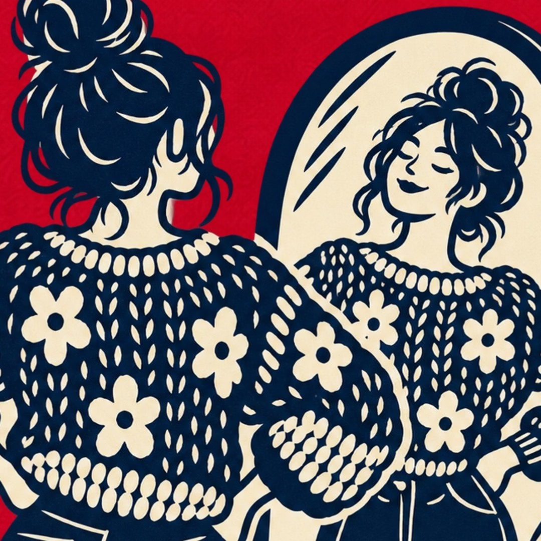 Femme et pull fait main miroir T-Shirt — video