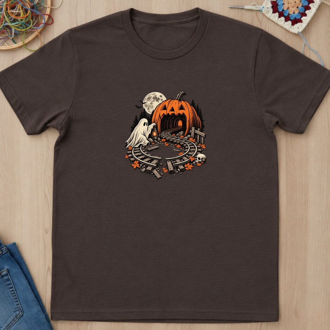 Halloween ghost railway loop T-Shirt — video