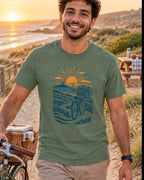 Vélo de pique-nique au bord de mer T-Shirt — video
