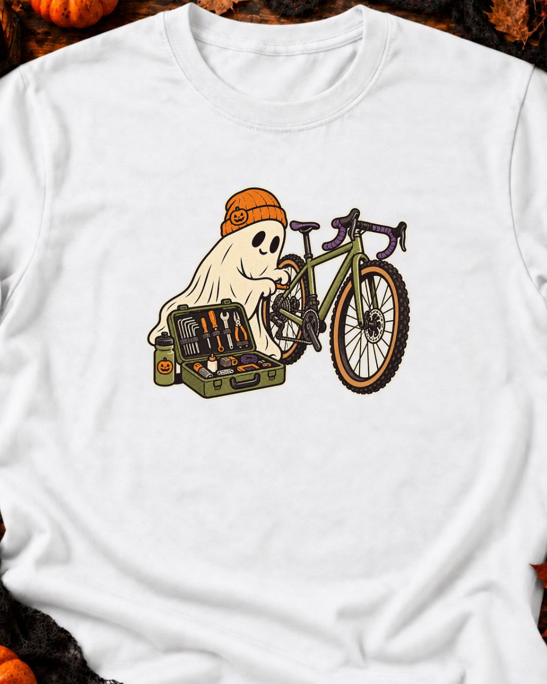 Fantôme cycliste et kit de réparation T-Shirt — video