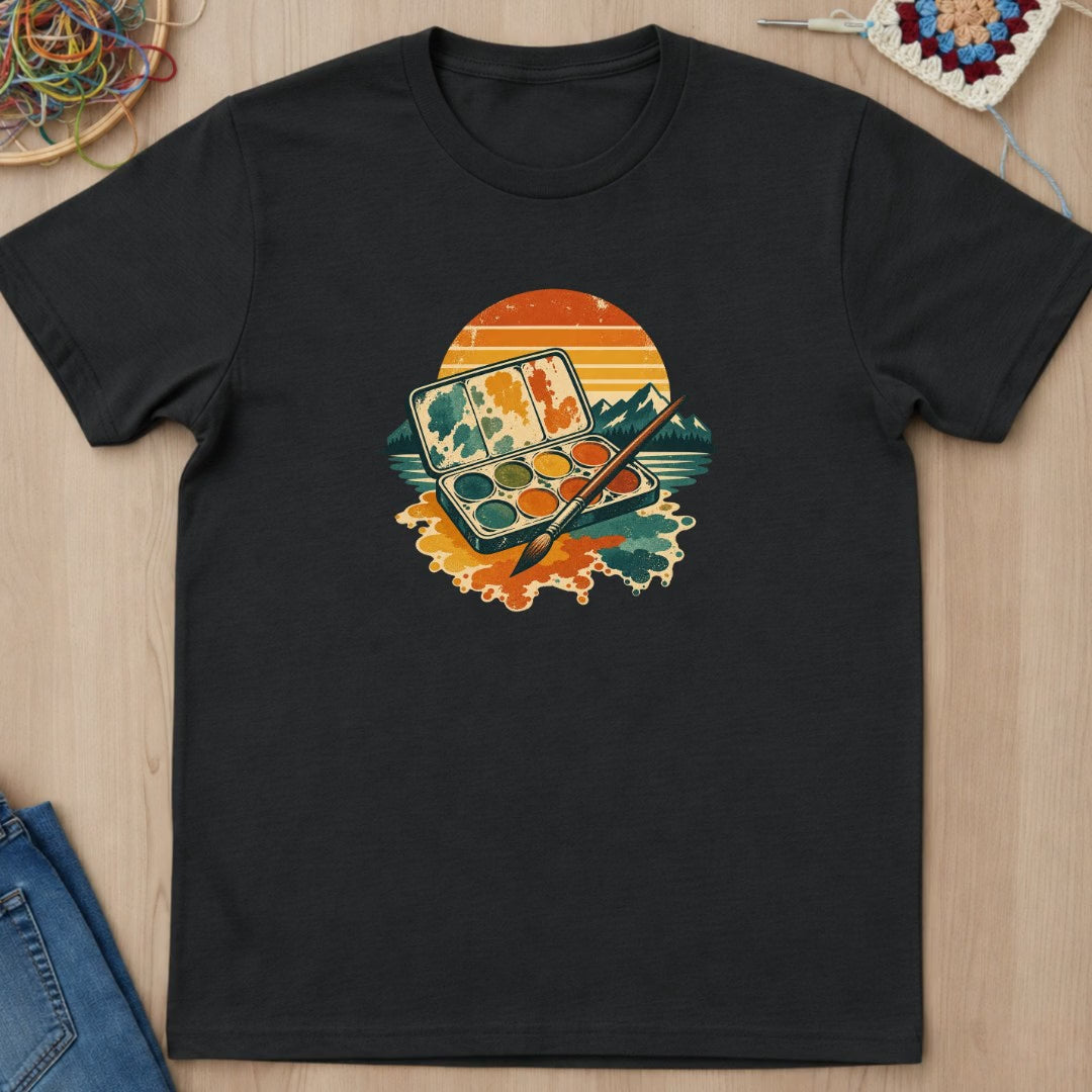 Palette aquarelle rétro T-Shirt — video