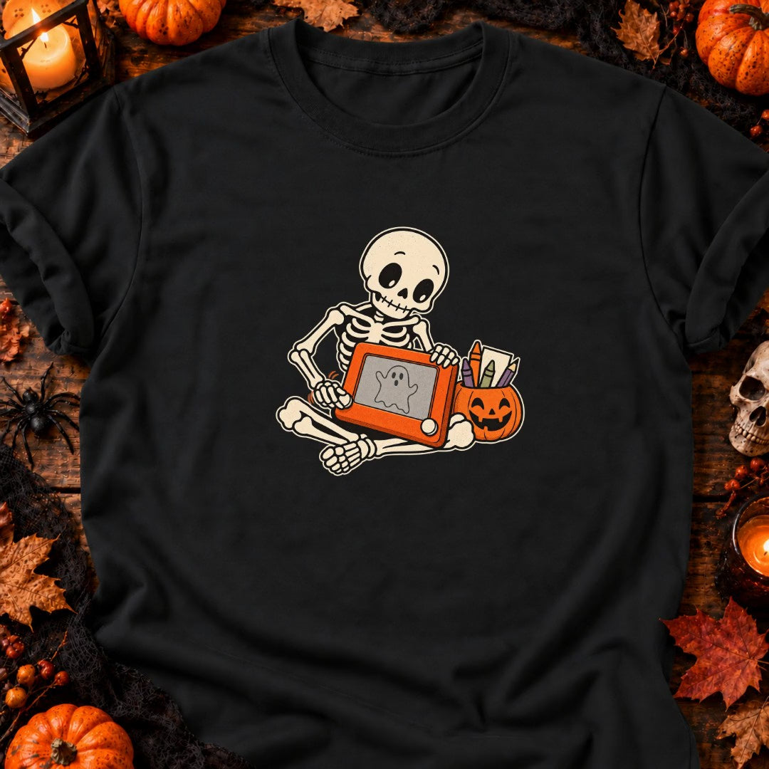 Squelette et tableau magique Halloween T-Shirt — video
