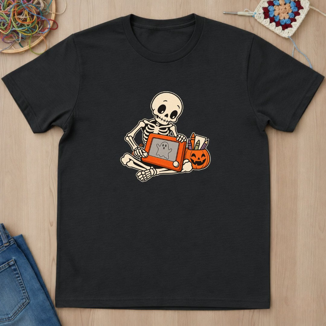 Squelette et tableau magique Halloween T-Shirt — video