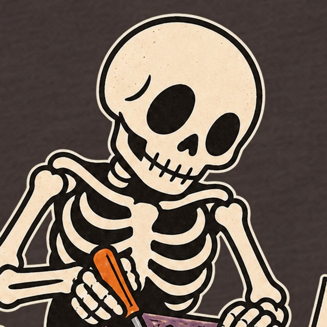 Skeleton Pumpkin Printmaker T-Shirt — video