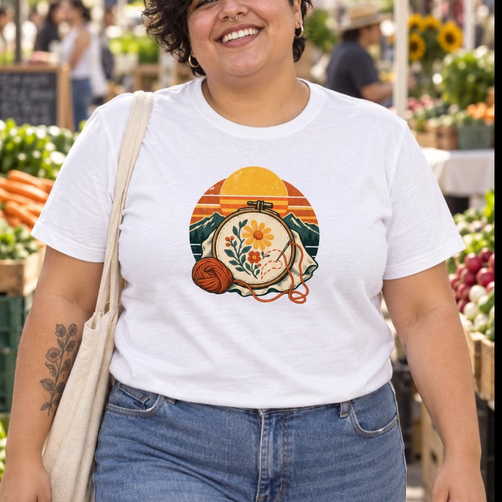 Broderie florale inachevée T-Shirt — video