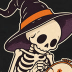 Skeleton Embroidering Flower T-Shirt — video