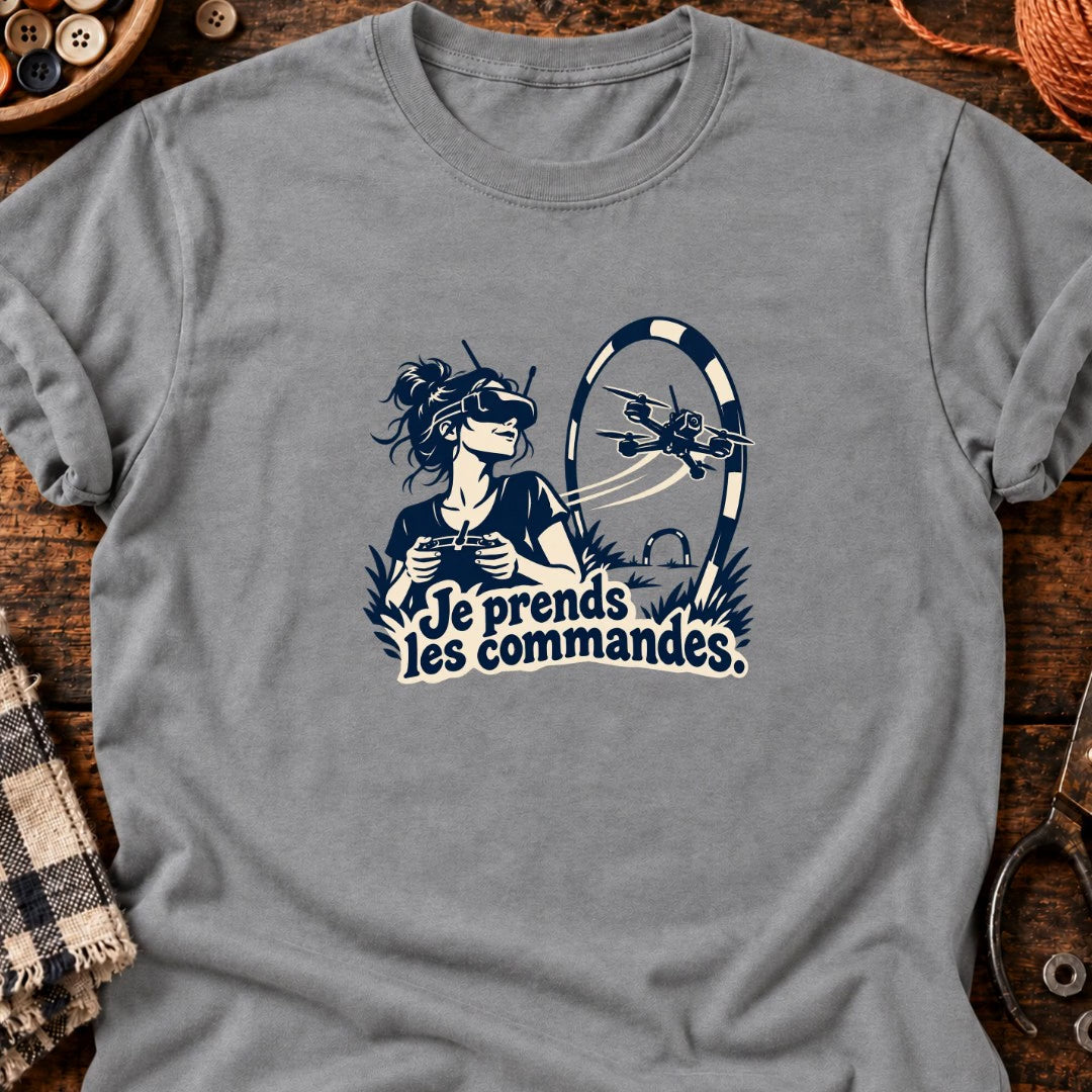 Pilote de drone Je prends les commandes T-Shirt — video