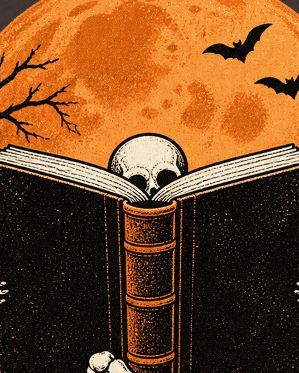 Squelette lecteur sur banc T-Shirt — video
