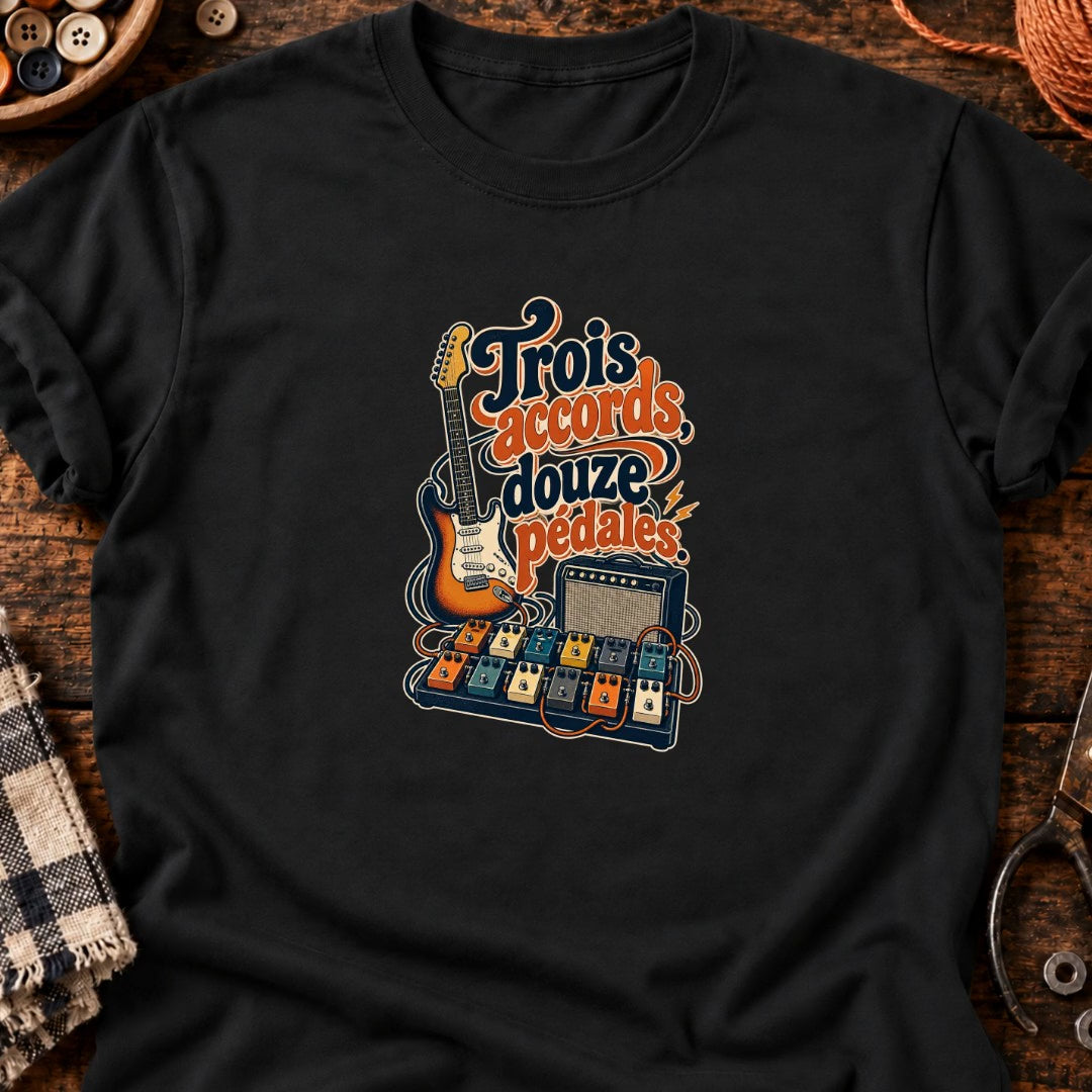 Trois accords, douze pédales. Guitariste vintage T-Shirt — video