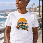Kit de linogravure paysage coucher de soleil T-Shirt — video