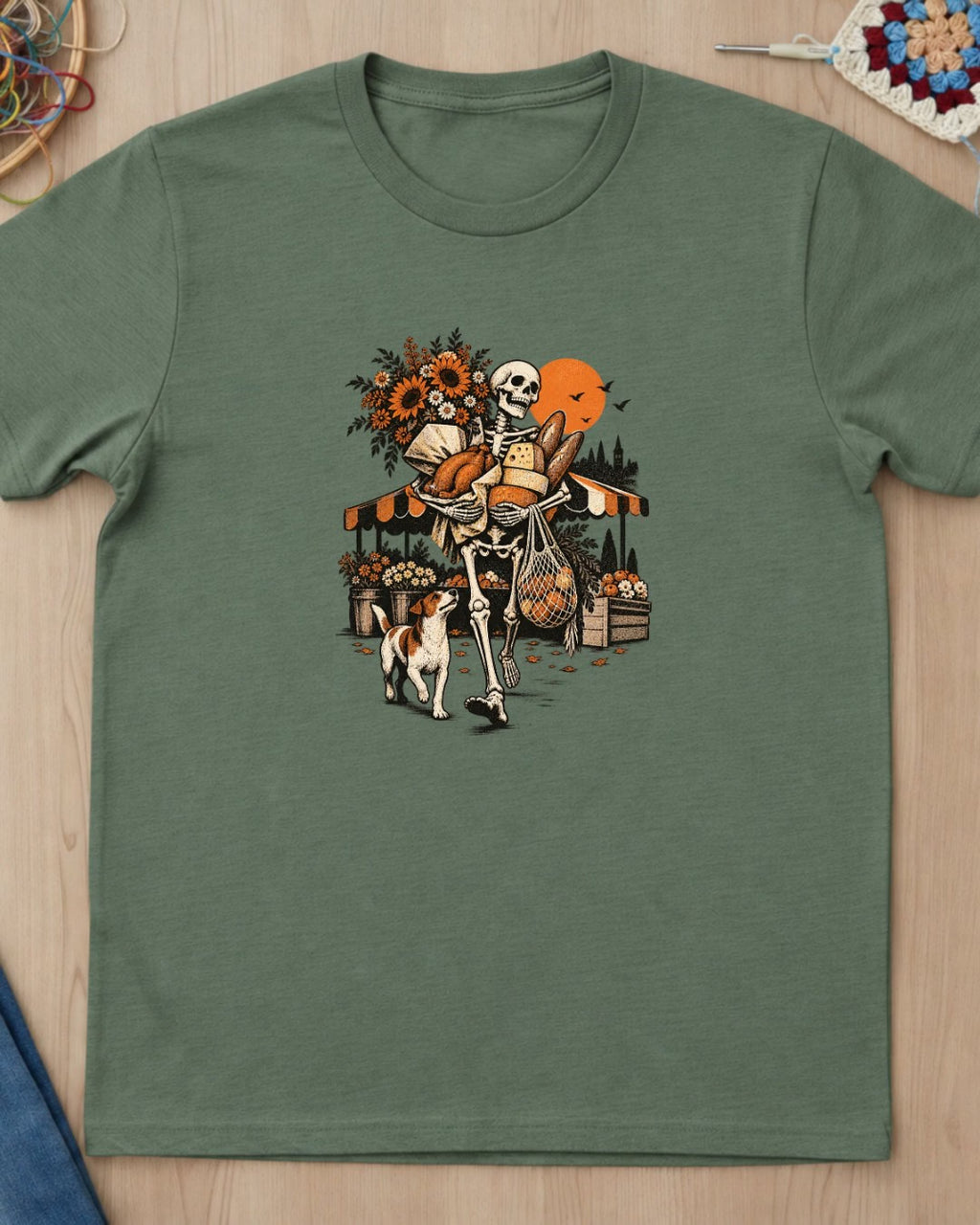 Squelette au marché fleuri T-Shirt — video