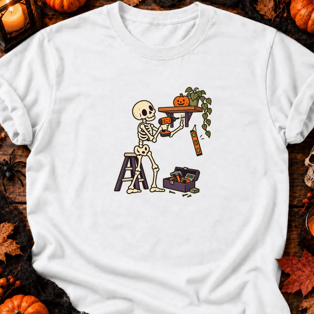 Squelette bricoleur et étagère de travers T-Shirt — video