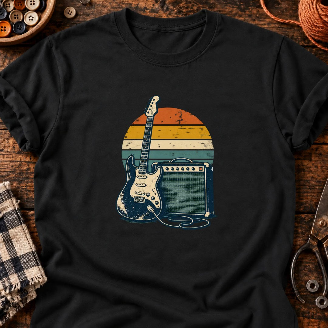 Guitare et ampli rétro T-Shirt — video