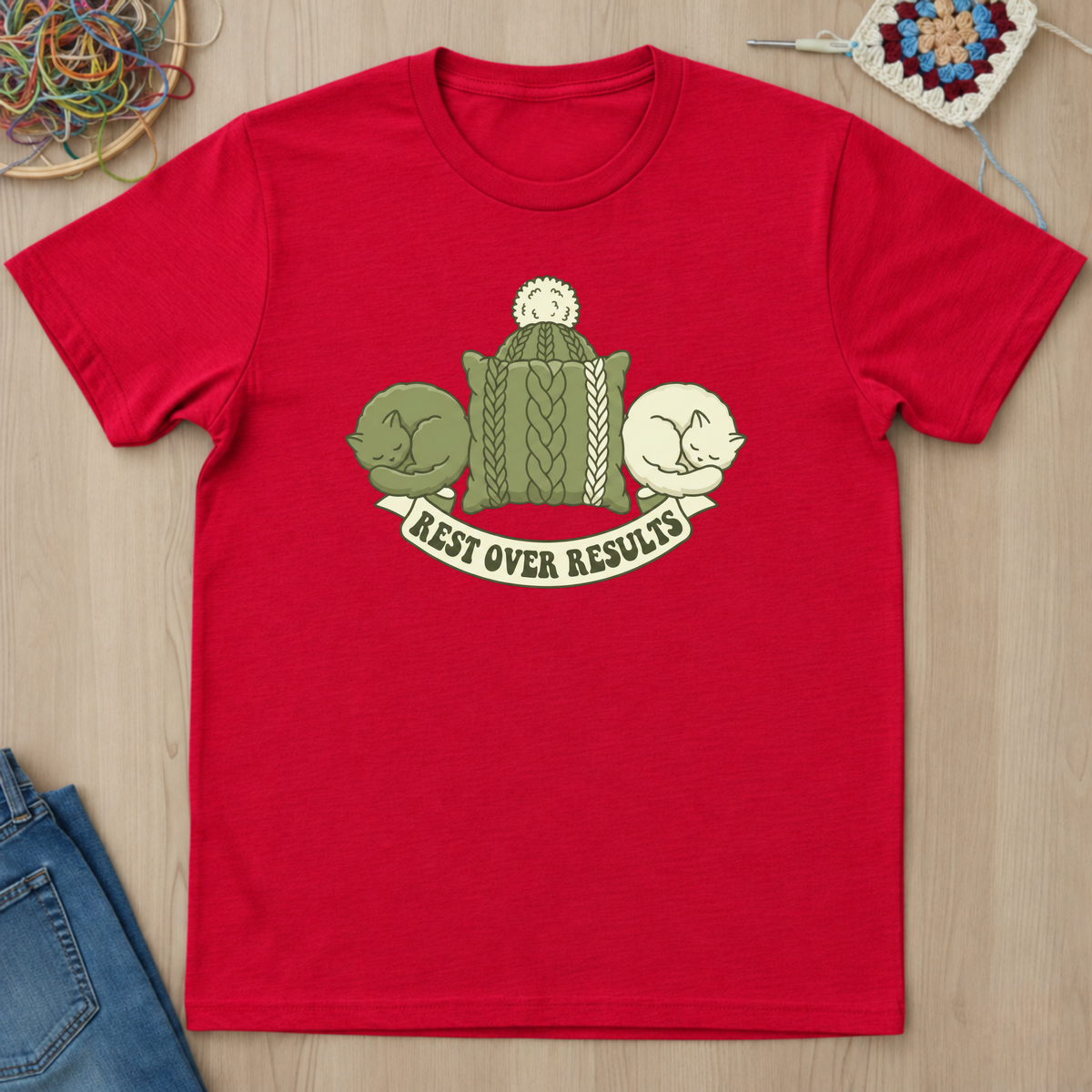 Cats Rest Over Results T-Shirt