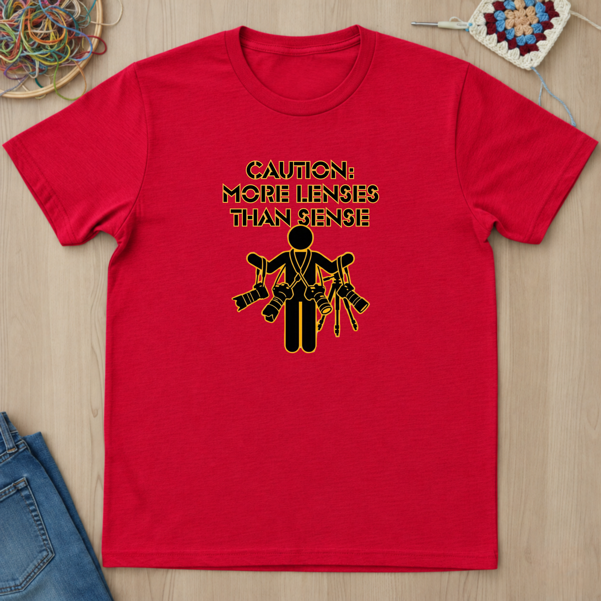 Caution More Lenses Than Sense T-Shirt