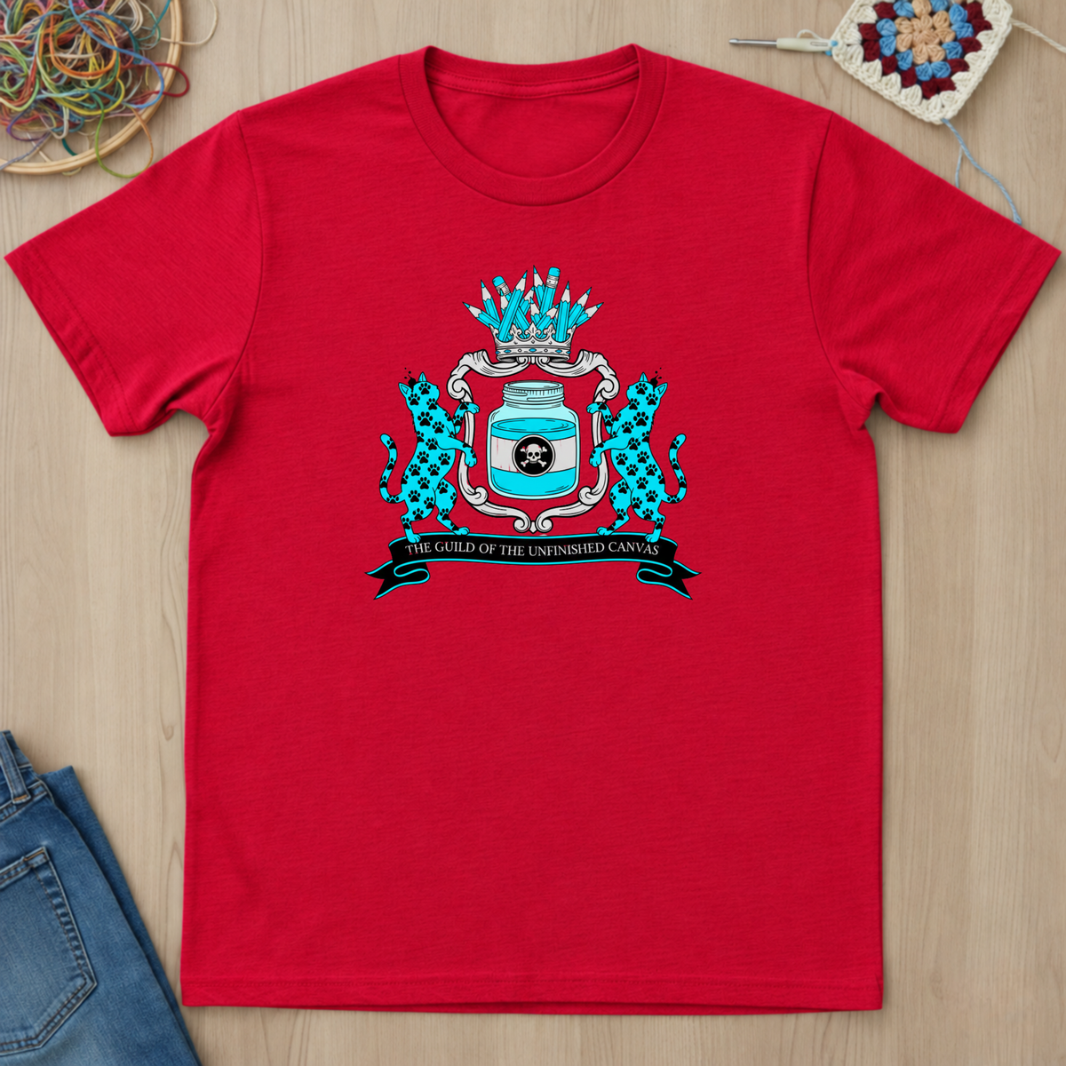 Cats The Guild Of Unfinished Canvas T-Shirt