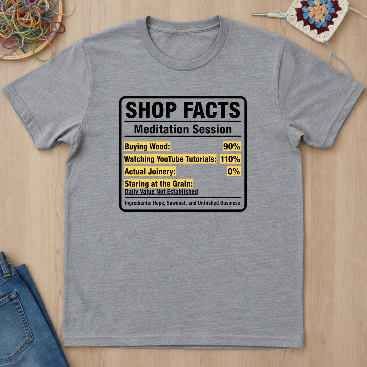 Nutrition Facts Shop Facts T-Shirt
