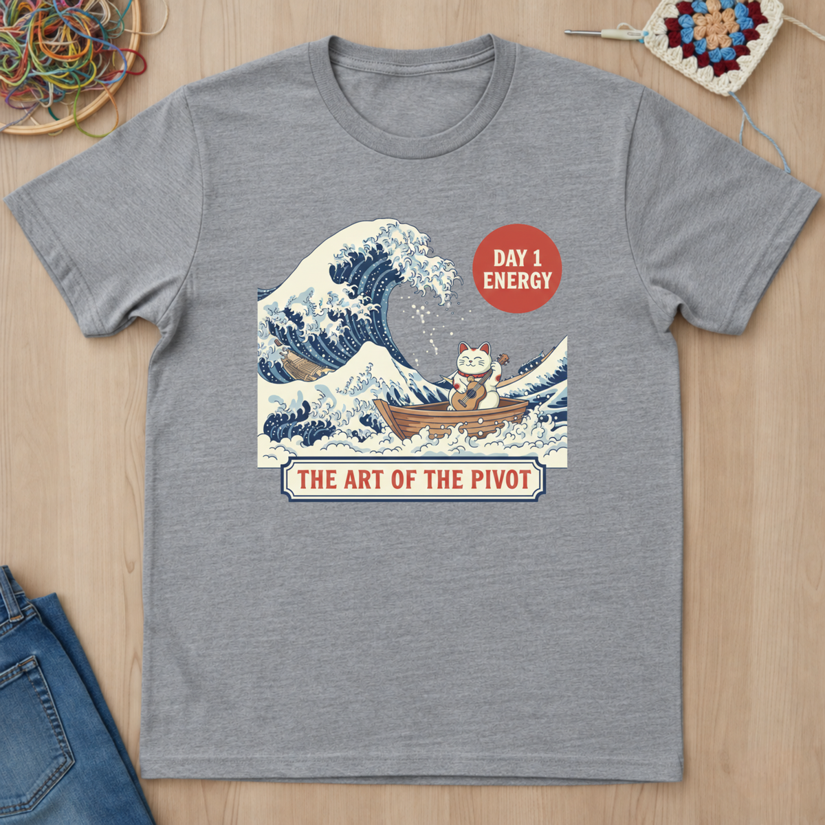 Wave Cat The Art Of Pivot T-Shirt