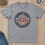 Cat Stamp Knit Fast Die Napping T-Shirt
