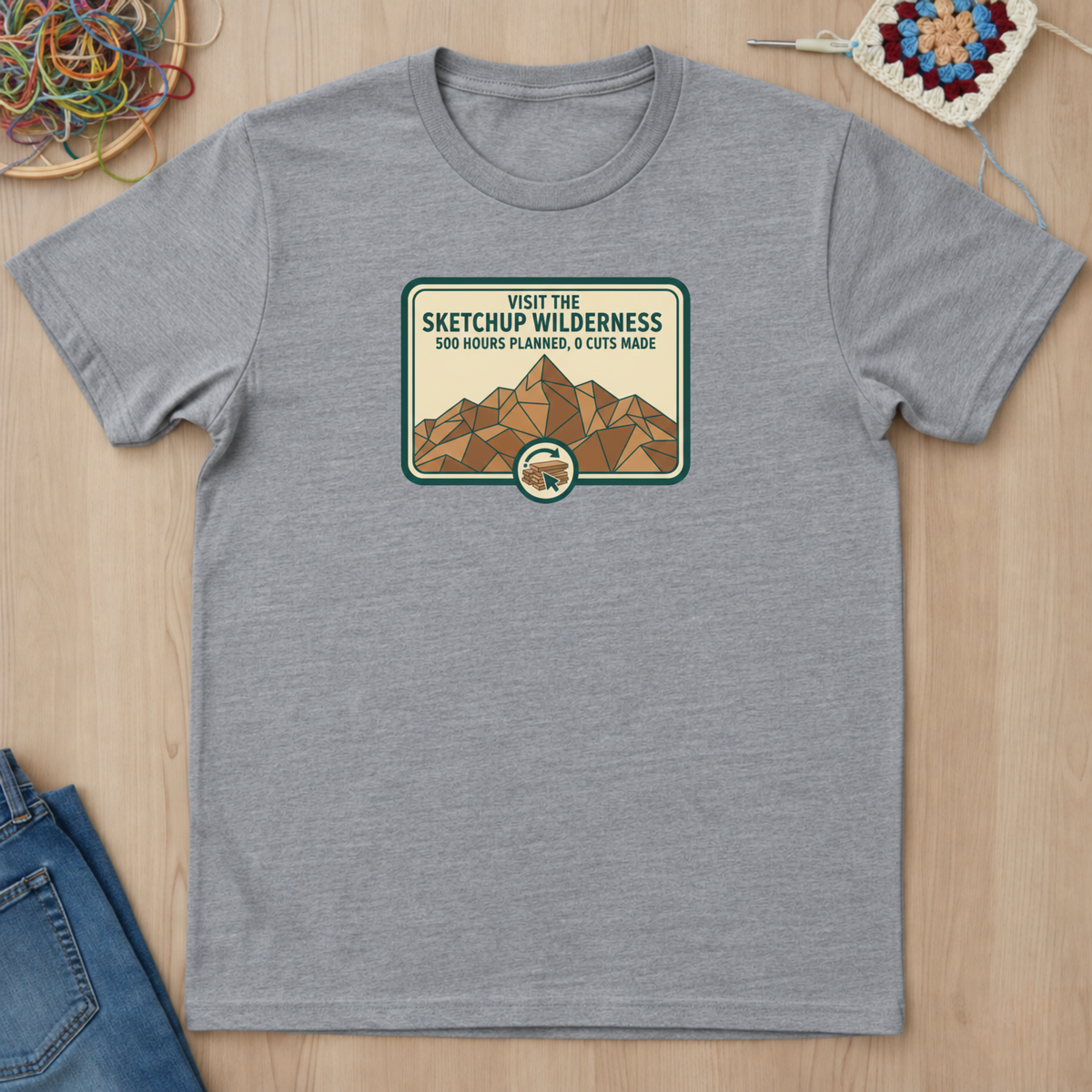 Plaque Visit The Sketchup Wilderness T-Shirt