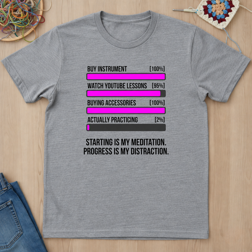 Starting Is My Meditation Progress Is My Distraction T-Shirt