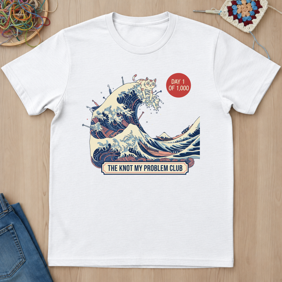 Cat Wave The Knot My Problem Club T-Shirt