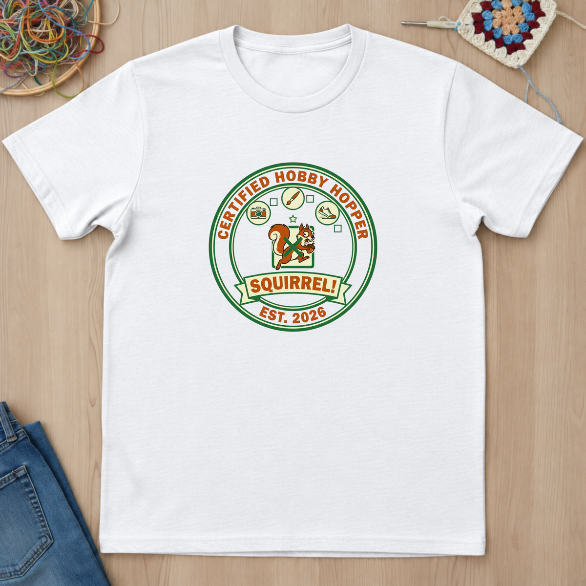 Squirrel Certified Hobby Hopper T-Shirt