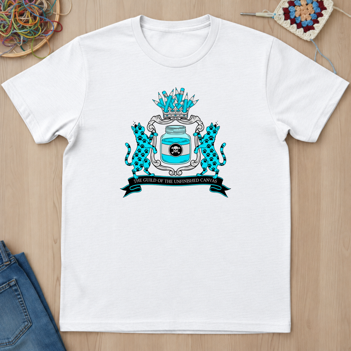 Cats The Guild Of Unfinished Canvas T-Shirt