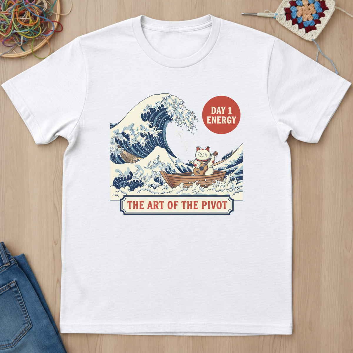 Wave Cat The Art Of Pivot T-Shirt